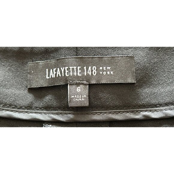 Lafayette 148 New York Bleecker Slim-Leg 10" Rise Pants - Black Size 6 $598 - Picture 7 of 8
